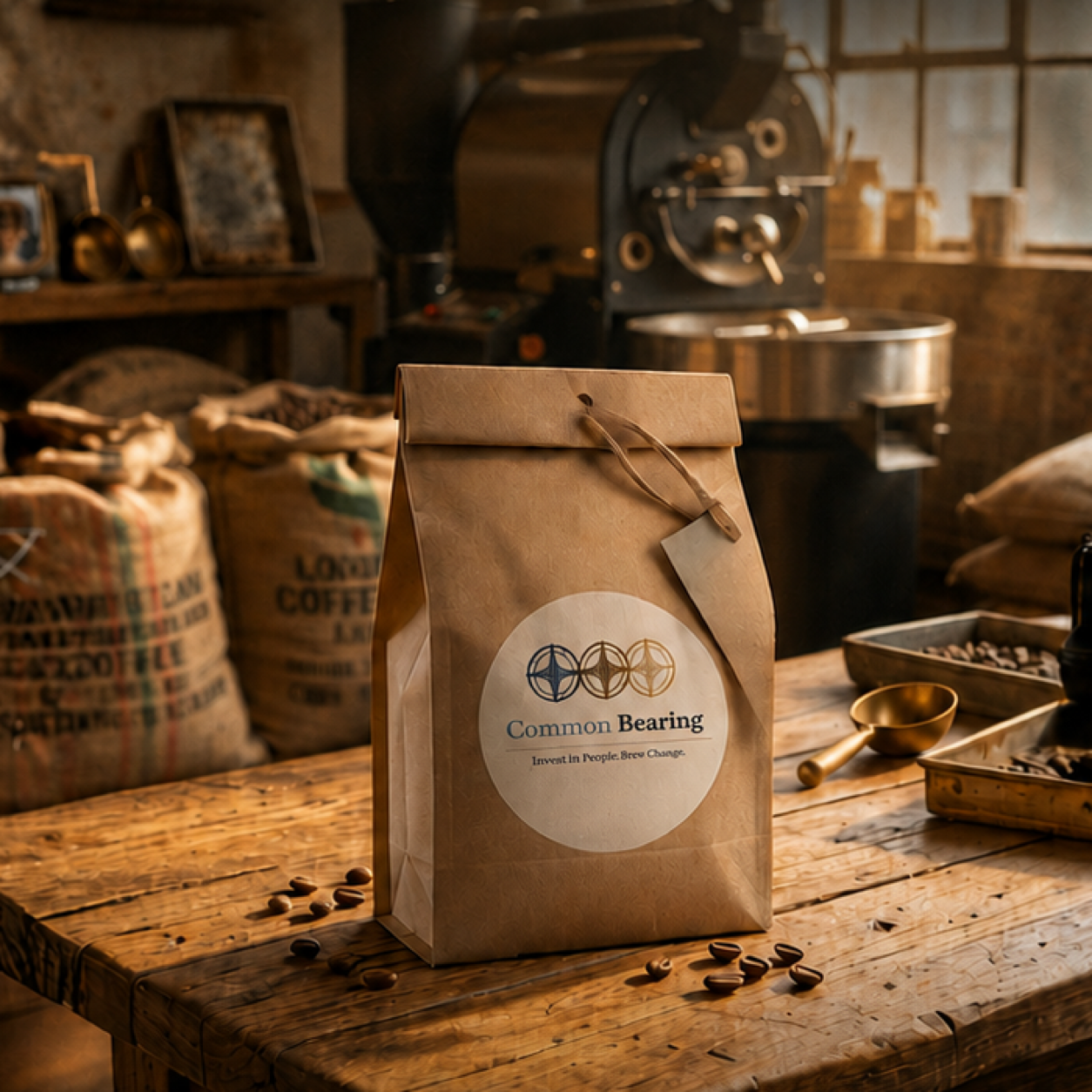 Common Bearing coffee campaign art