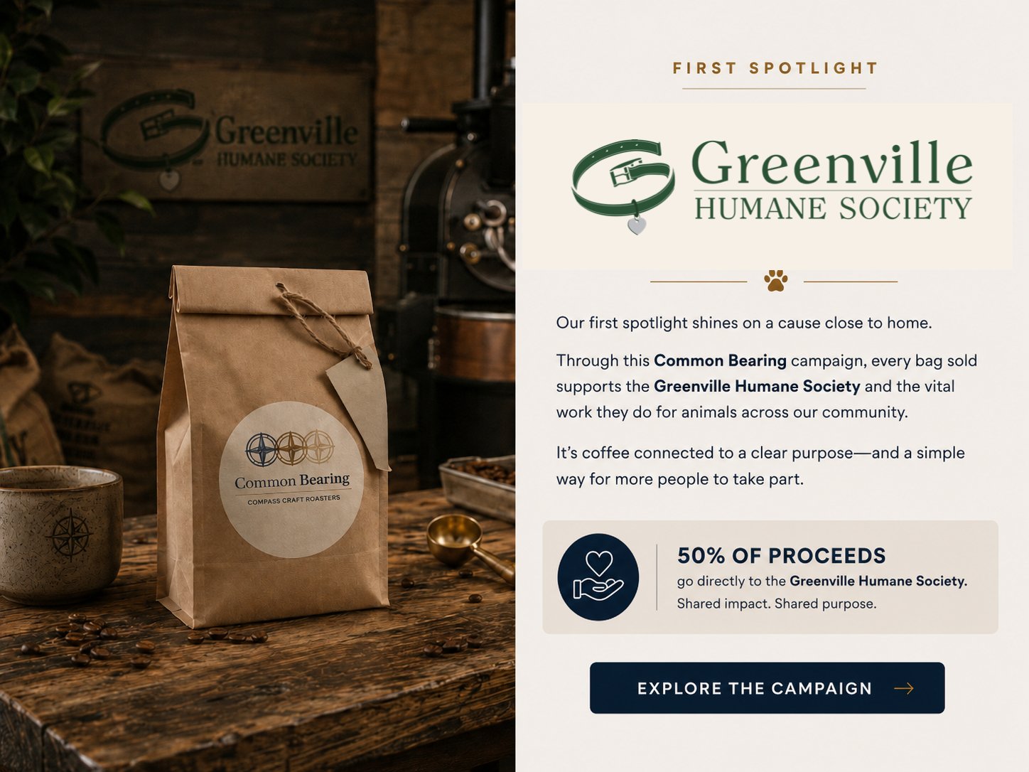 Common Bearing Greenville Humane Society campaign visual